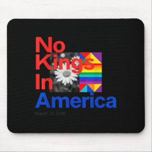 No Kings in America Floral Rainbow LGBTQ Pride Mouse Mat