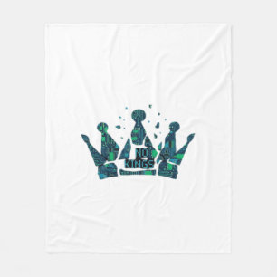 No Kings In America Freedom Aesthetic Fleece Blanket