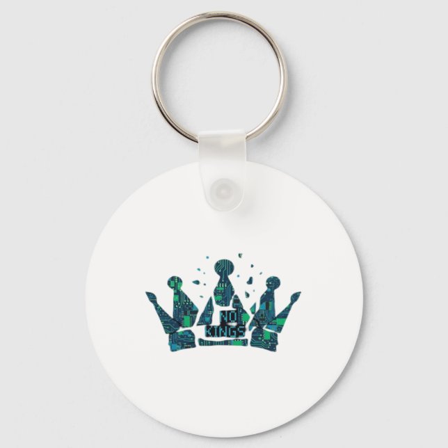 No Kings In America Freedom Aesthetic Key Ring (Front)