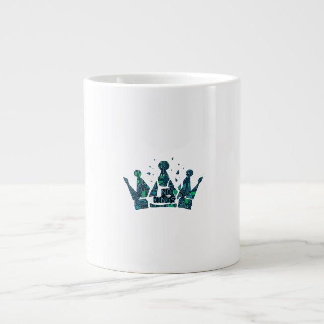 No Kings In America Freedom Aesthetic Large Coffee Mug (Front)
