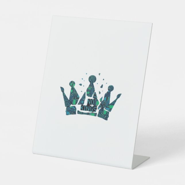 No Kings In America Freedom Aesthetic Pedestal Sign (Front)