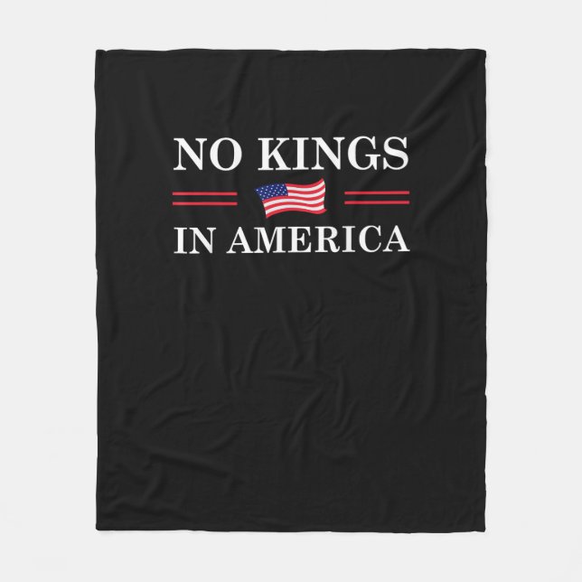 No Kings In America Freedom No King Lives American Fleece Blanket (Front)