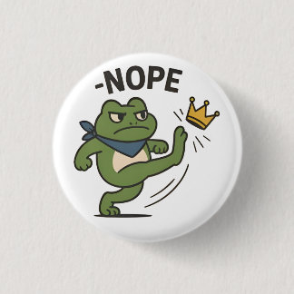 No Kings in America Frog No Kings Democracy 3 Cm Round Badge