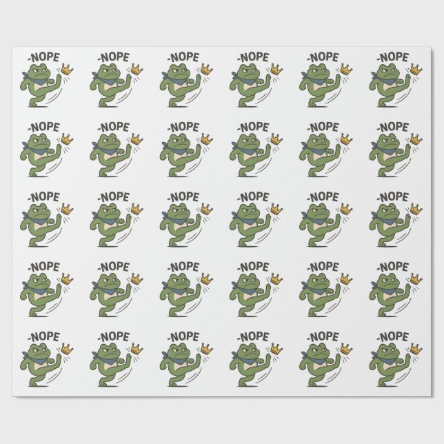 No Kings in America Frog No Kings Democracy Wrapping Paper (Flat)