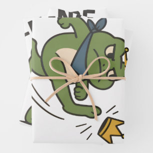 No Kings in America Frog No Kings Democracy Wrapping Paper Sheet