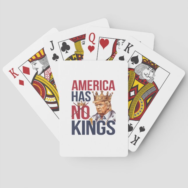 No Kings In America Funny America Has No King Poli Playing Cards (Back)