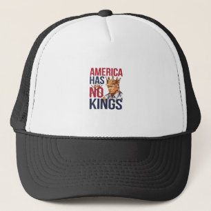 No Kings In America Funny America Has No King Poli Trucker Hat