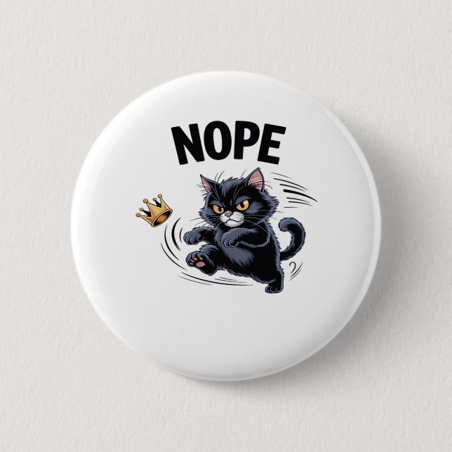 No Kings In America Funny Kicking Crown Classic Vi 6 Cm Round Badge (Front)