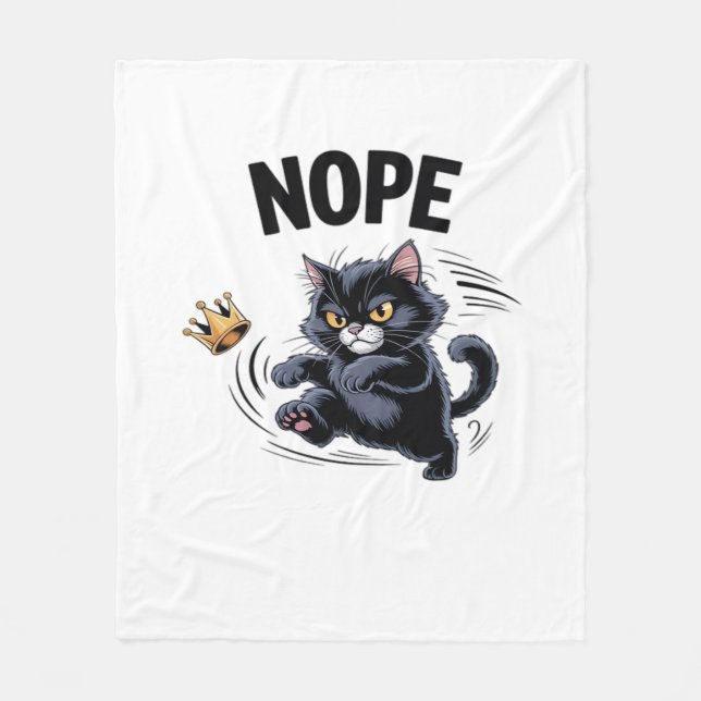 No Kings In America Funny Kicking Crown Classic Vi Fleece Blanket (Front)