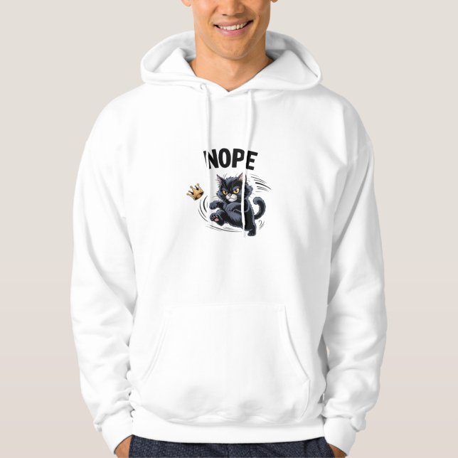 No Kings In America Funny Kicking Crown Classic Vi Hoodie (Front)