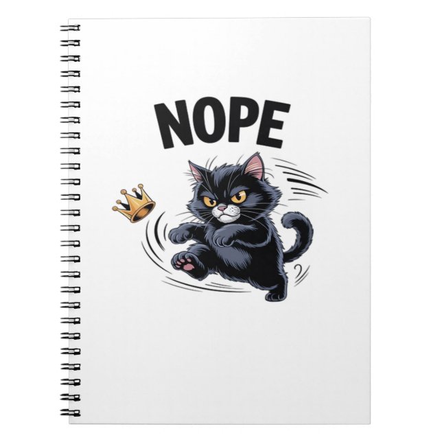 No Kings In America Funny Kicking Crown Classic Vi Notebook (Front)