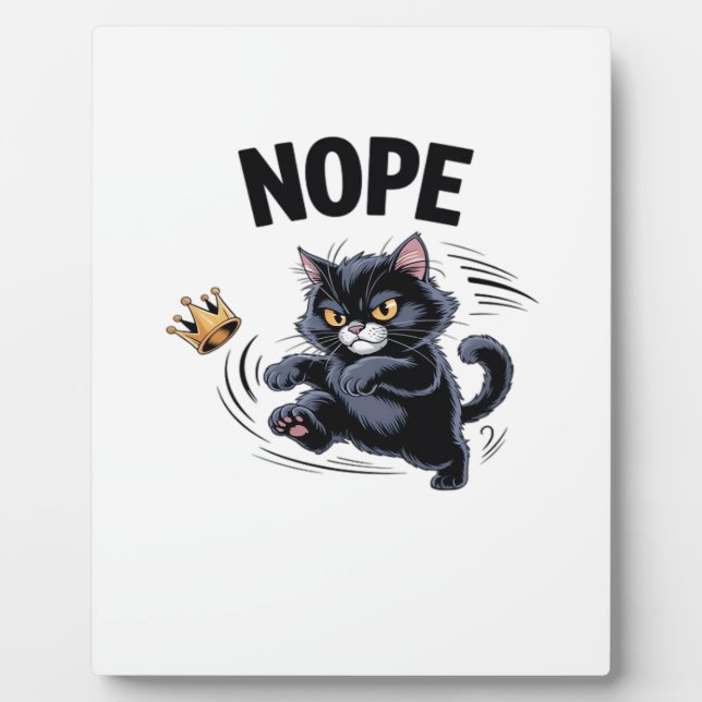 No Kings In America Funny Kicking Crown Classic Vi Plaque (Front)