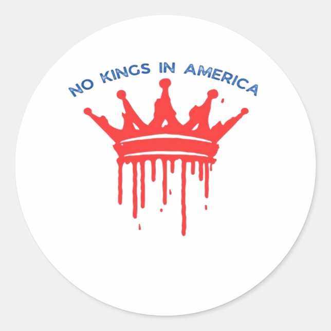No Kings In America II Classic Classic Round Sticker (Front)
