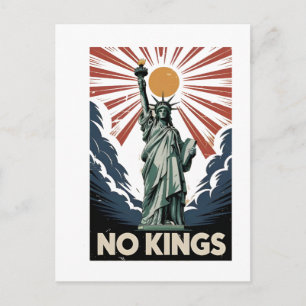 No Kings In America Liberity Status USA Democrats Holiday Postcard