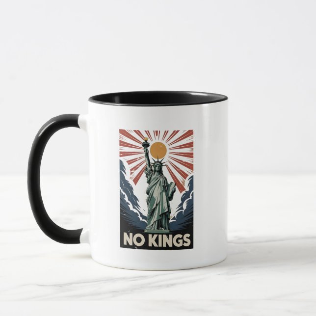 No Kings In America Liberity Status USA Democrats  Mug (Left)