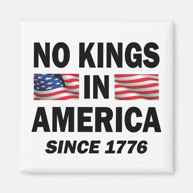 No Kings in America Magnet (Front)