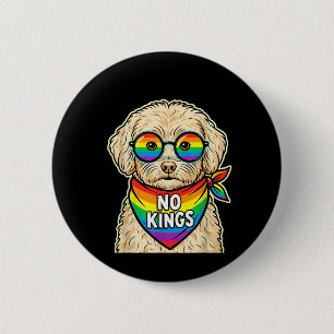 No Kings in America Maltipoo 6 Cm Round Badge