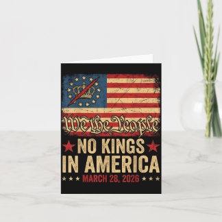 No Kings in America March 28 2026 No Kings Day Card
