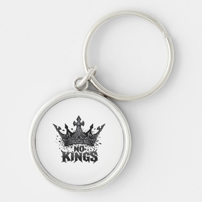No Kings In America Minimal Clean Key Ring (Front)