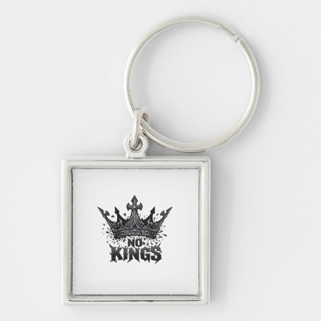 No Kings In America Minimal Clean Key Ring (Front)