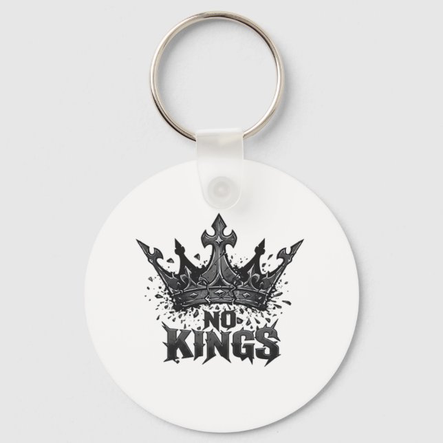 No Kings In America Minimal Clean Key Ring (Front)