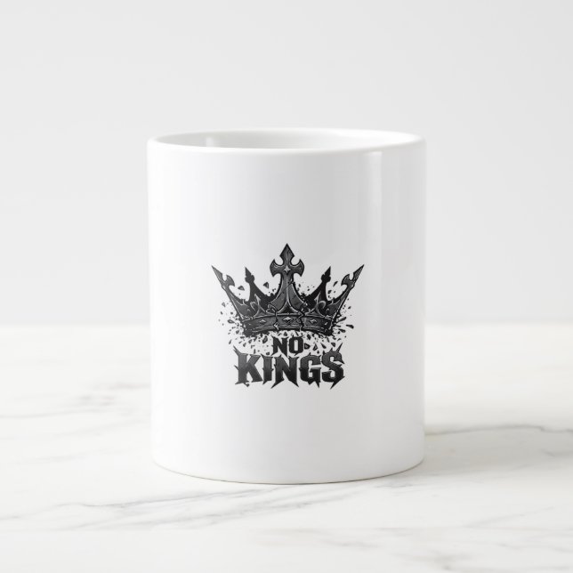 No Kings In America Minimal Clean Large Coffee Mug (Front)