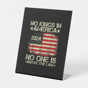 No Kings In America Minimal Clean Pedestal Sign