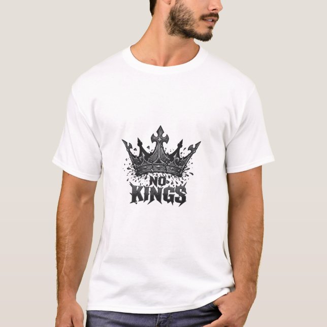 No Kings In America Minimal Clean T-Shirt (Front)