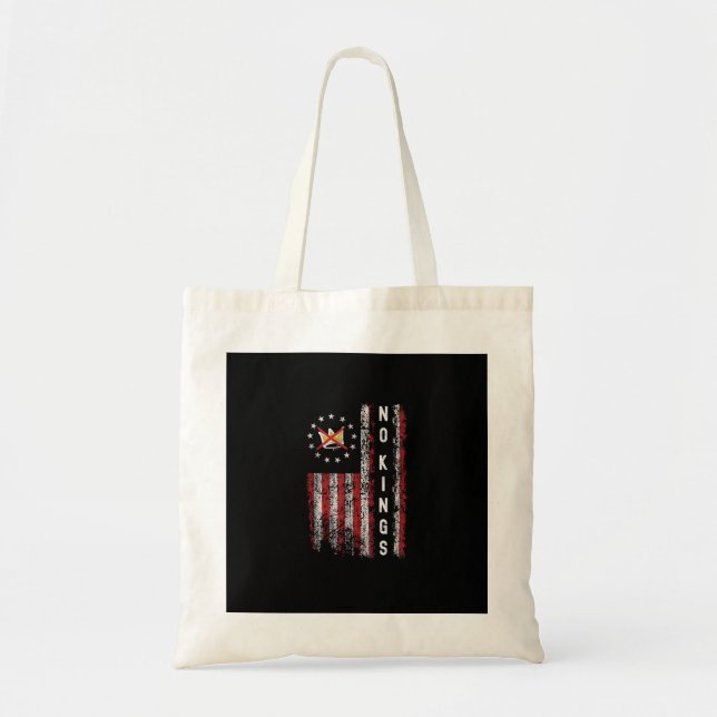 No Kings In America Minimal Clean Tote Bag (Front)