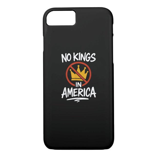 No Kings In America No Crown Minimal Clean Case-Mate iPhone Case (Back)