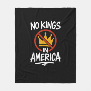 No Kings In America No Crown Minimal Clean Fleece Blanket