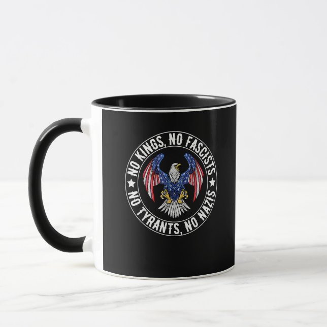 No Kings In America No Fascists We The People Poli Mug (Left)