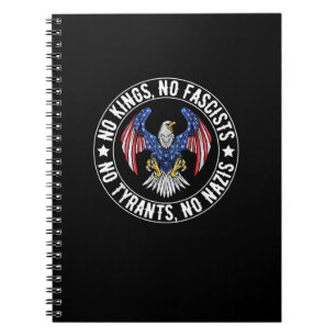 No Kings In America No Fascists We The People Poli Notebook