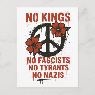 No Kings in America, No Kings Day Protest Holiday Postcard