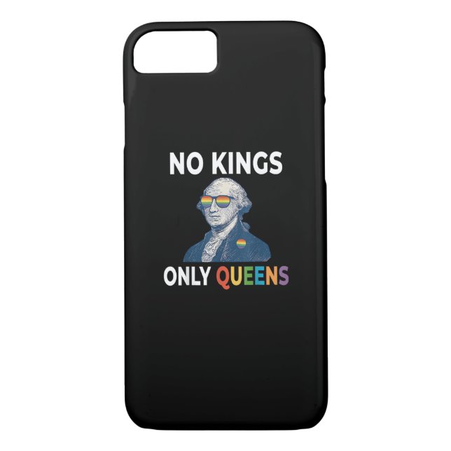 No Kings In America Only Queens Funny Queer Gay Pr Case-Mate iPhone Case (Back)