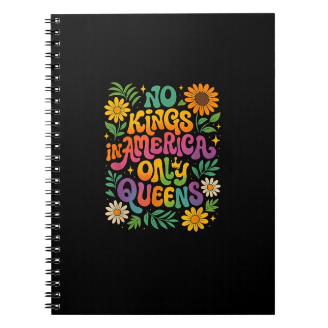 No Kings In America Only Queens Funny Queer Gay Pr Notebook (Front)