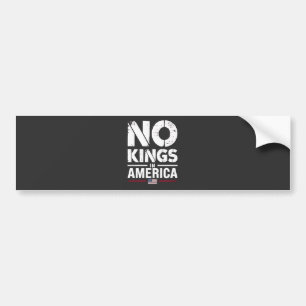 No Kings in America Patriotic American Flag Bumper Sticker