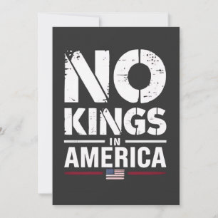 No Kings in America Patriotic American Flag Invitation