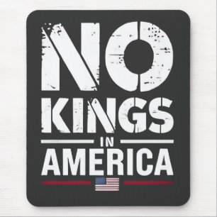 No Kings in America Patriotic American Flag Mouse Mat