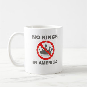 No Kings In America Patriotic Casual Coffee Mug