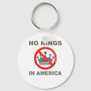 No Kings In America Patriotic Casual Key Ring