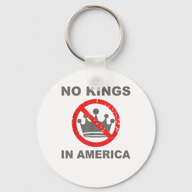 No Kings In America Patriotic Casual Key Ring (Front)