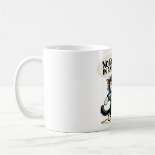 No Kings in America Patriotic Cat Coffee Mug