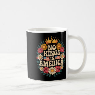 No Kings In America Patriotic Democracy Dom Retro  Coffee Mug