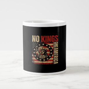 No Kings In America Patriotic Grunge Classic Vinta Large Coffee Mug