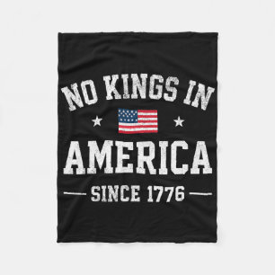 No Kings In America Patriotic Independence 4th Of Fleece Blanket