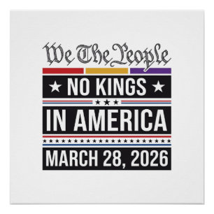 No Kings in America Patriotic Protest Shirt_1 Poster