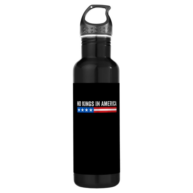 No Kings In America Patriotic Style 710 Ml Water Bottle (Front)
