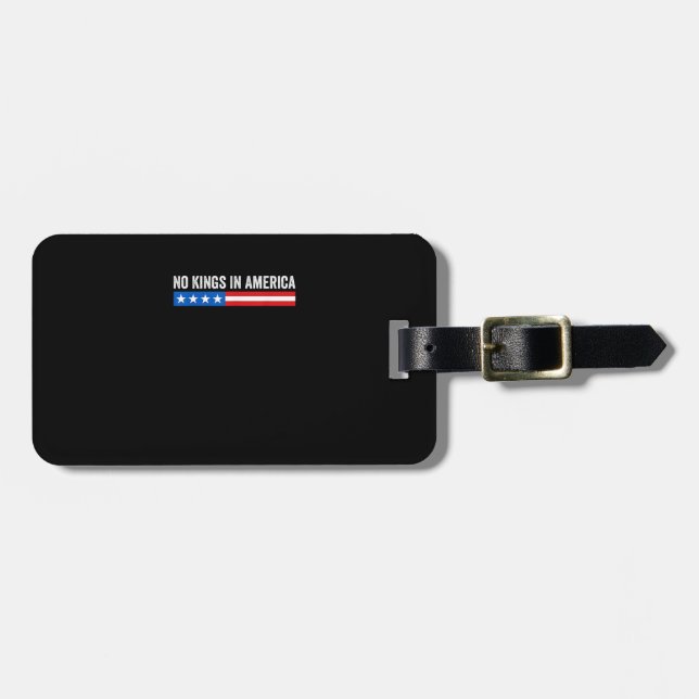 No Kings In America Patriotic Style Luggage Tag (Front Horizontal)
