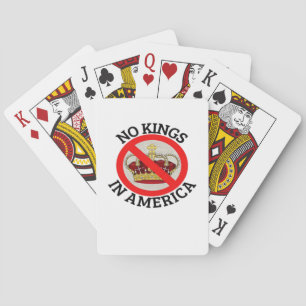 No Kings In America Patriotic Style Playing Cards
